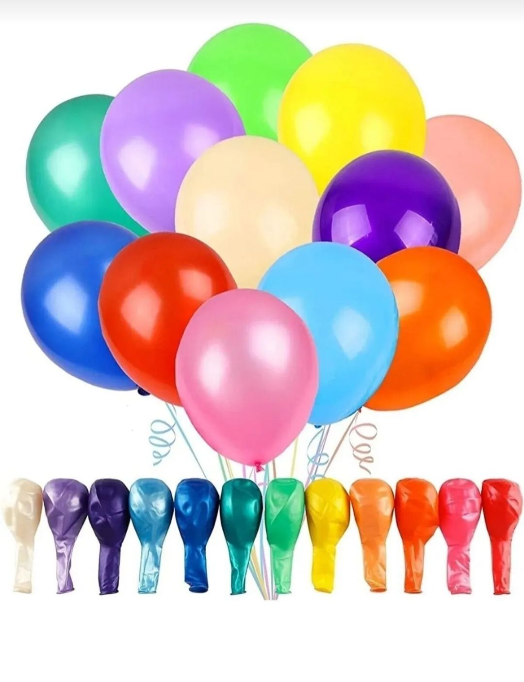 KARIŞIK RENKLİ METALİK BALON 12 INC 20 ADET