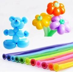 SOSİS BALON PARLAK  KARIŞIK RENK 100 ADET