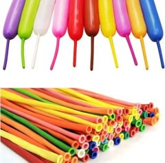 SOSİS BALON PARLAK  KARIŞIK RENK 100 ADET
