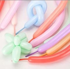 SOSİS BALON PASTEL MAKERON KARIŞIK RENK 100 ADET