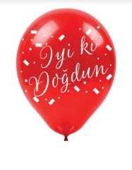 İYİKİ DOĞDUN BASKILI BALON KARIŞIK MİX 10 ADET