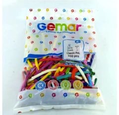 100 LÜ KARIŞIK RENKTE BALON.19CMX7.. 9A BALON