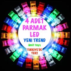 PARMAK LED 4'LÜ YILBAŞI OTO AKSESUARLARI PARTİ MALZEMELERİ