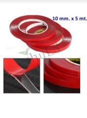 ÇİFT TARAFLI ŞEFFAF BANT SİLİKONLU 10mm X 5mt    3m KALİTESİNDE