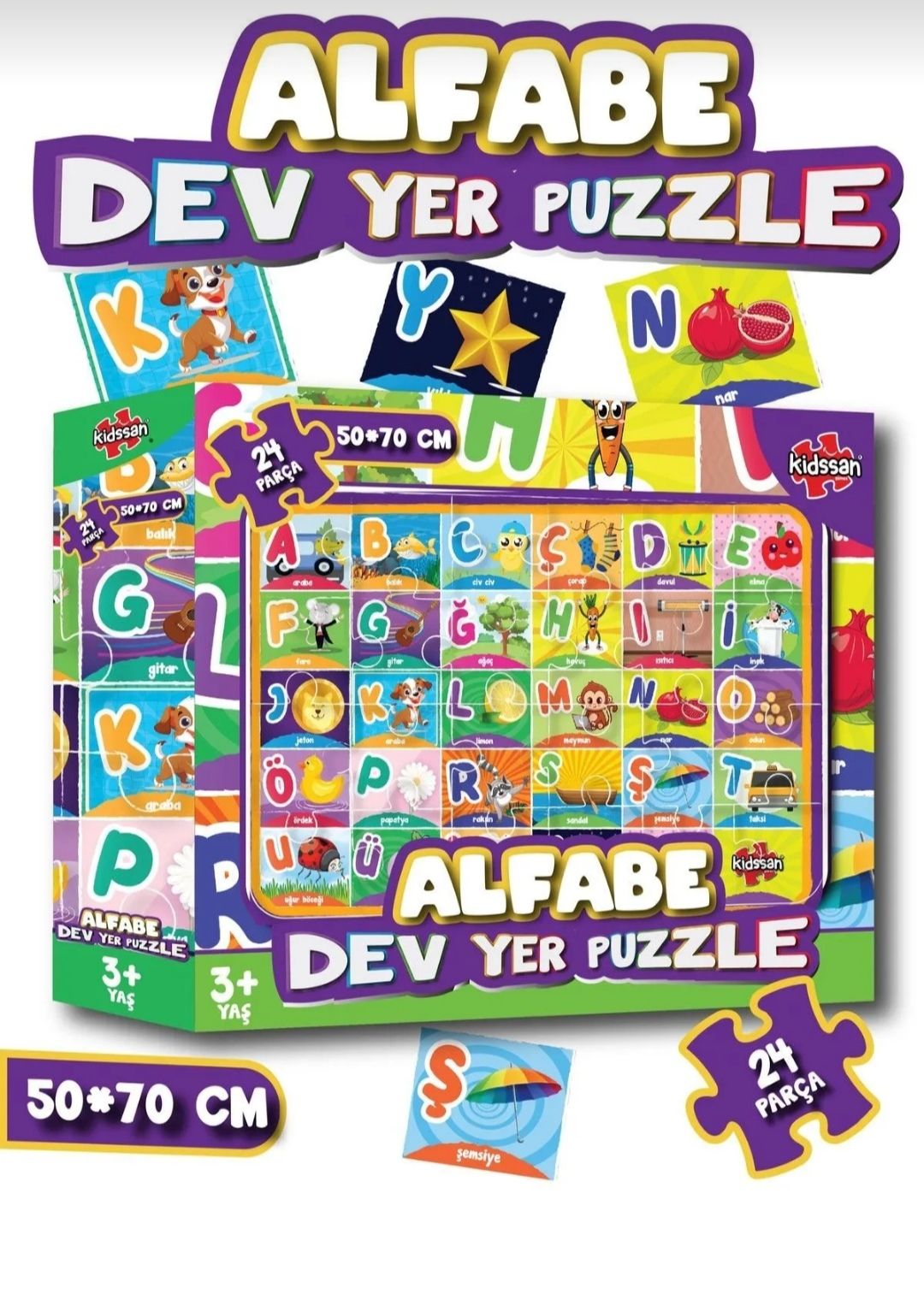 DEV YER PUZZLE ALFABE 24 PARÇA 50*70cm