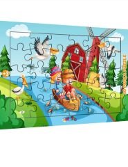 4 ADET FRAME PUZZLE SETİ 30 PARÇA EĞİTİCİ ZEKA GELİŞTİRİCİ PUZZLE 24*34cm 4'LÜ