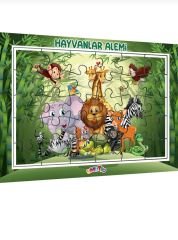 4 ADET FRAME PUZZLE SETİ 30 PARÇA EĞİTİCİ ZEKA GELİŞTİRİCİ PUZZLE 24*34cm 4'LÜ